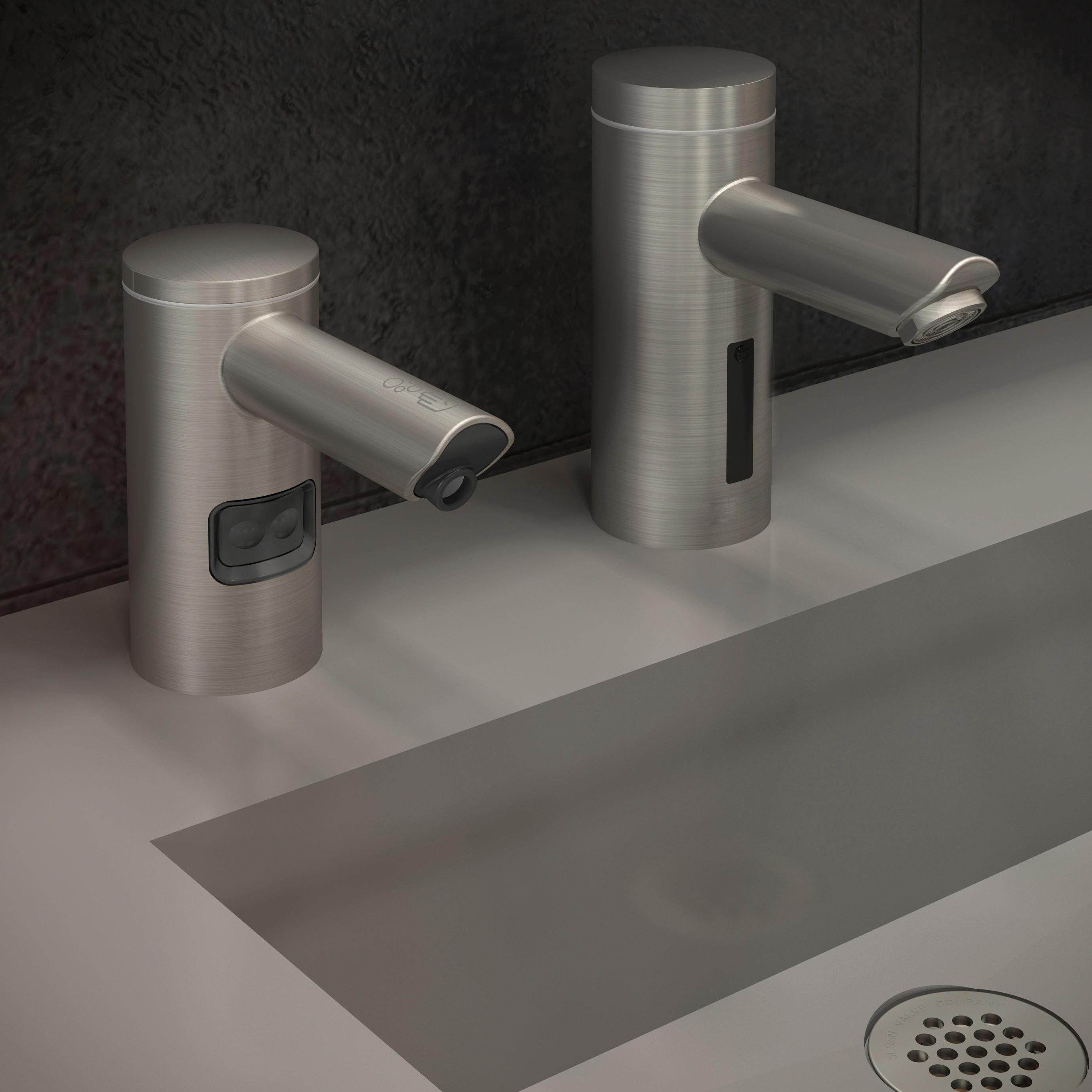 Fontana Brushed Nickel Dual Commercial Sensor Faucet & Automatic Soap Dispenser